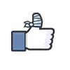 Like, injured, notfound, thumbs broken, 404 icon